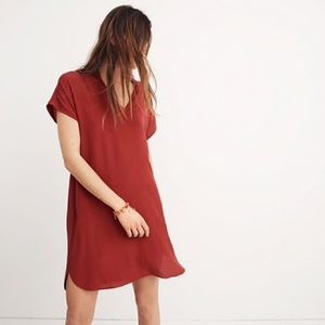 Madewell Bicoastal Dress, Crimson